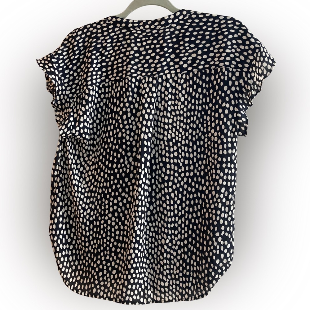 J. Crew Black and White Polka Dot Blouse - Picture 3 of 3